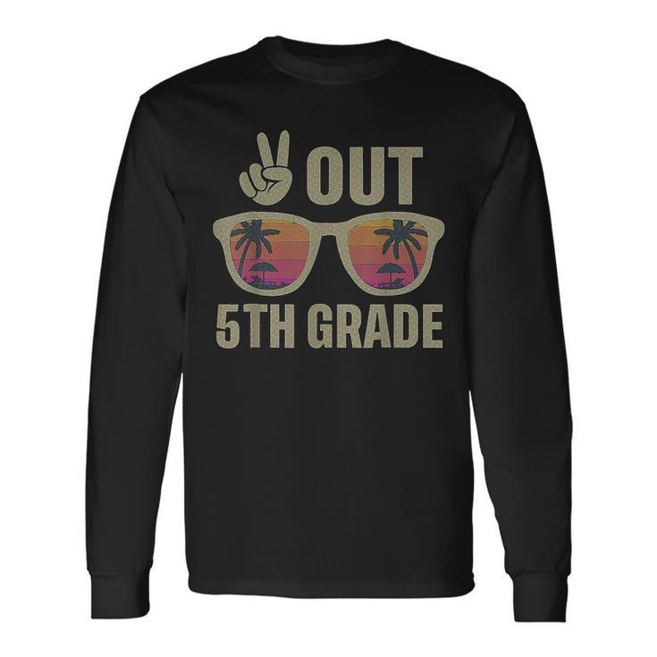 Peace Out 5Th Grade Last Day Of School 5Th Graduation Long Sleeve T-Shirt T-Shirt
