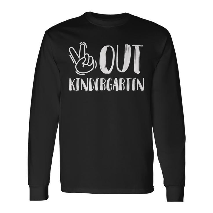 Peace Out Kindergarten Graduation Outfit Last Day Of School Long Sleeve T-Shirt T-Shirt Gifts ideas