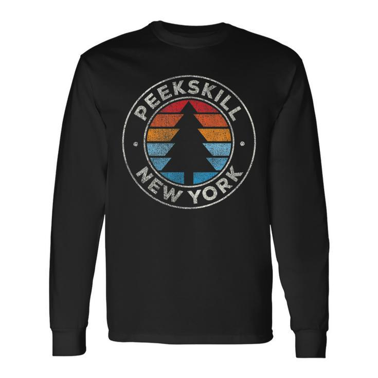 Peekskill New York Ny Vintage Graphic Retro 70S Long Sleeve T-Shirt