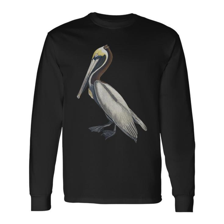 Pelican Cute Brown Pelican Long Sleeve T-Shirt