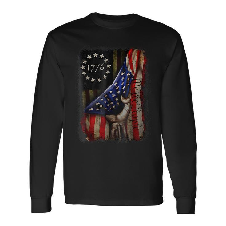 We The People American History 1776 4Th Of July Us Usa Flag Long Sleeve T-Shirt T-Shirt