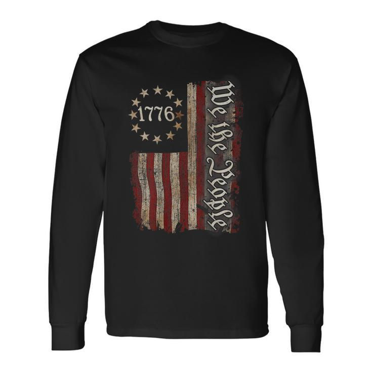 We The People American History 1776 Independence Day On Back 1776 Long Sleeve T-Shirt T-Shirt
