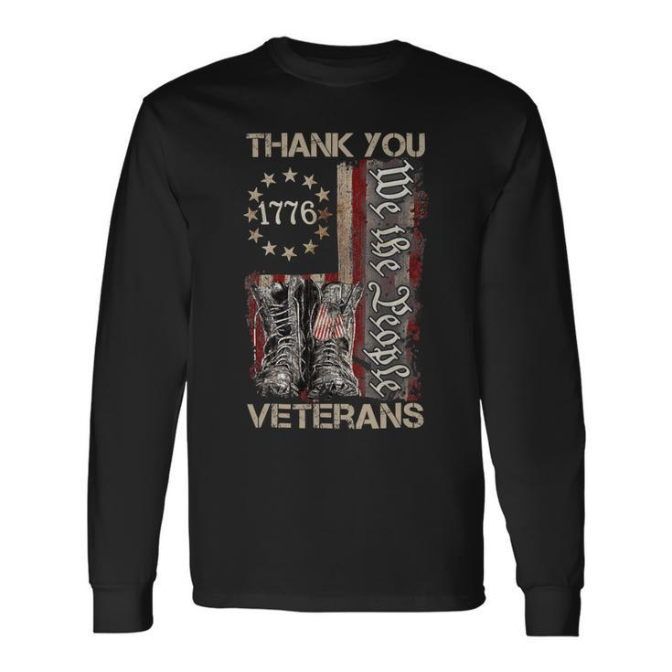 We The People Thank You Veterans Shirts 1776 Usa Flag 359 Long Sleeve T-Shirt