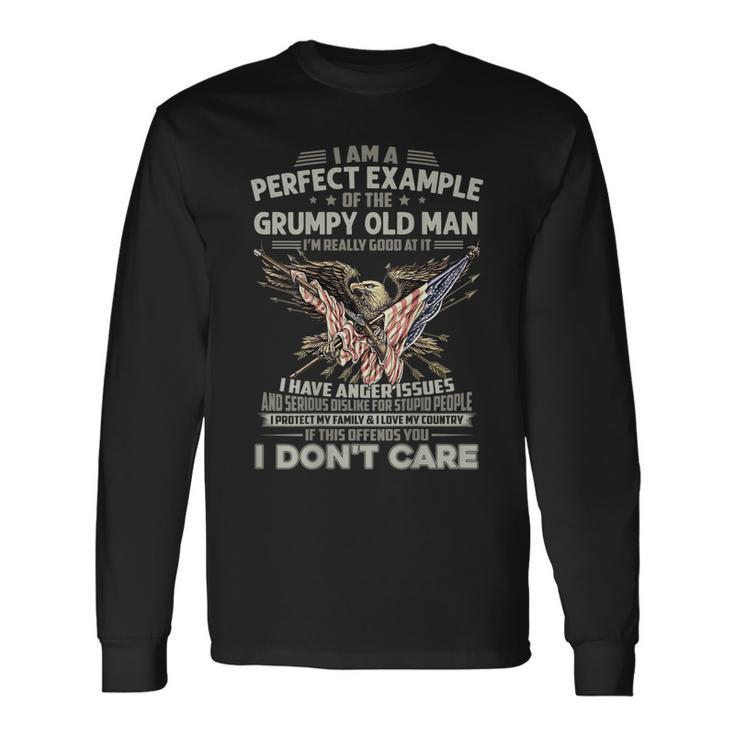 I Am A Perfect Example Of The Grumpy Old Man Veteran Dad Long Sleeve T-Shirt T-Shirt