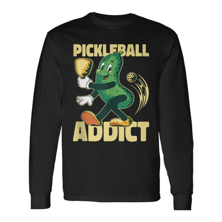 Pickleball Addict Paddle Pickle Ball Meme Long Sleeve T-Shirt T-Shirt