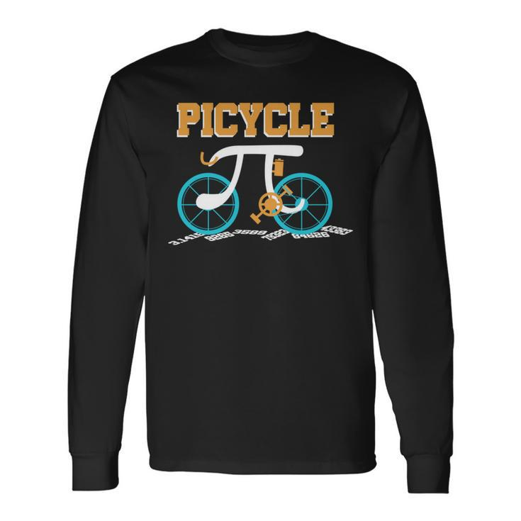 Picycle Bike Nerd Birthday Pi Day Long Sleeve T-Shirt