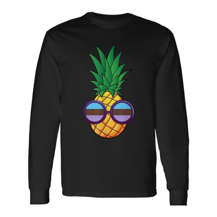 Pineapple Androsexual Flag Long Sleeve T-Shirt