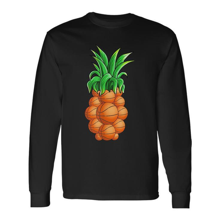 Pineapple Basketball Hawaiian Aloha Beach Hawaii Long Sleeve T-Shirt T-Shirt