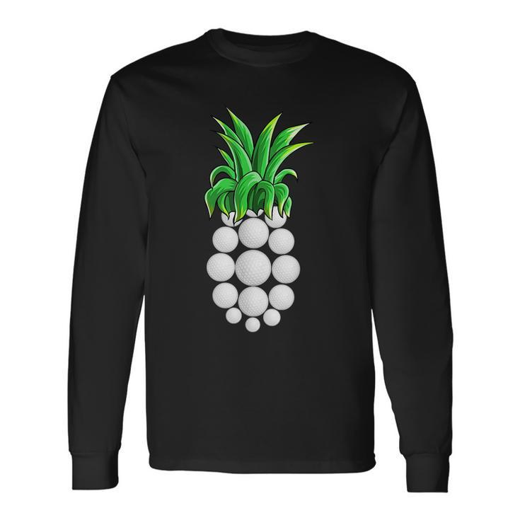 Pineapple Golf Hawaiian Aloha Beach Hawaii Long Sleeve T-Shirt T-Shirt