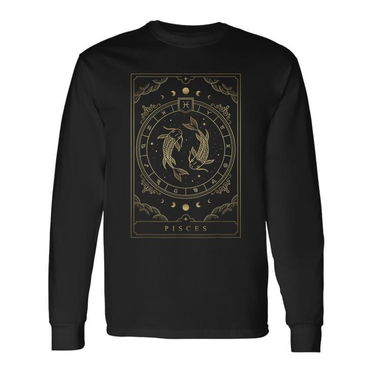 Pisces Horoscope And Zodiac Symbol Long Sleeve T-Shirt Gifts ideas