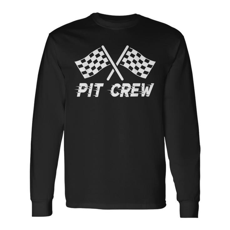 Pit Crew Costume For Race Car Parties Long Sleeve T-Shirt