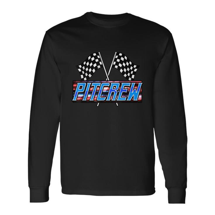 Pit Crew Race Car Party Themed Birthday Party Event Long Sleeve T-Shirt T-Shirt