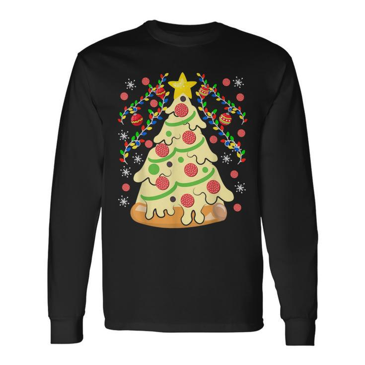 Pizza-Tree Ugly Christmas Sweater Long Sleeve T-Shirt