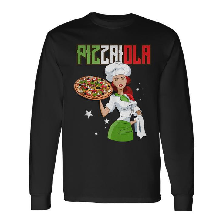 Pizzaiolo Pizzaiola With Italian Pizza Long Sleeve T-Shirt T-Shirt