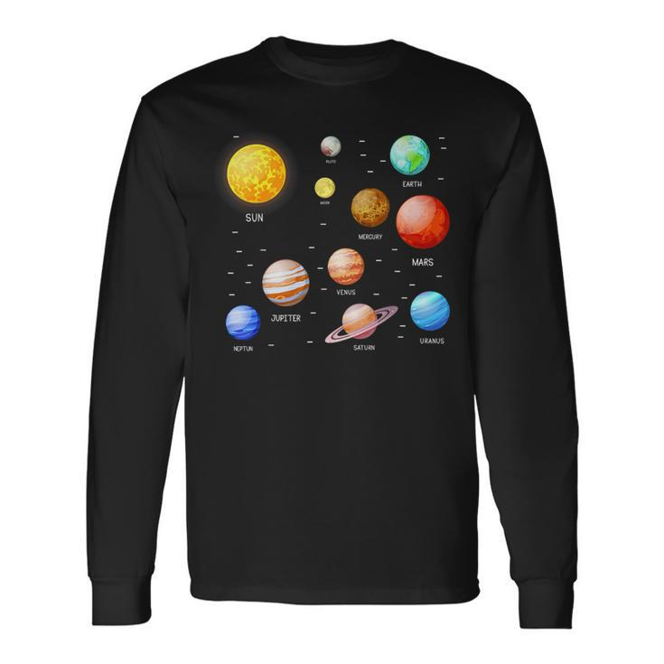 Planets Solar System Science Astronomy Space Lovers Astronomy Long Sleeve T-Shirt T-Shirt