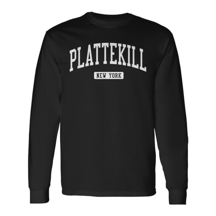 Plattekill New York Ny Vintage Athletic Sports Long Sleeve T-Shirt