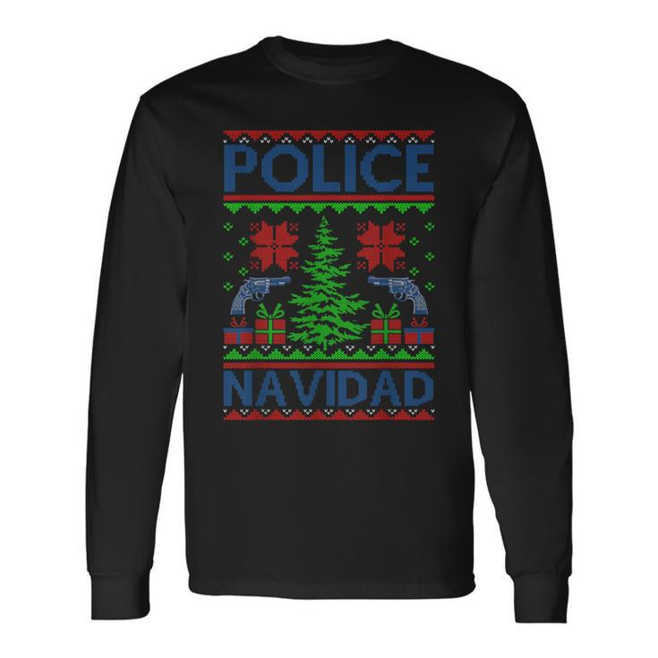 Police Navidad Ugly Christmas Sweater Long Sleeve T-Shirt