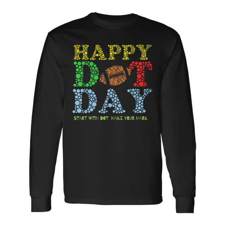 Polka Dot Football Lover Player Happy International Dot Day Long Sleeve T-Shirt
