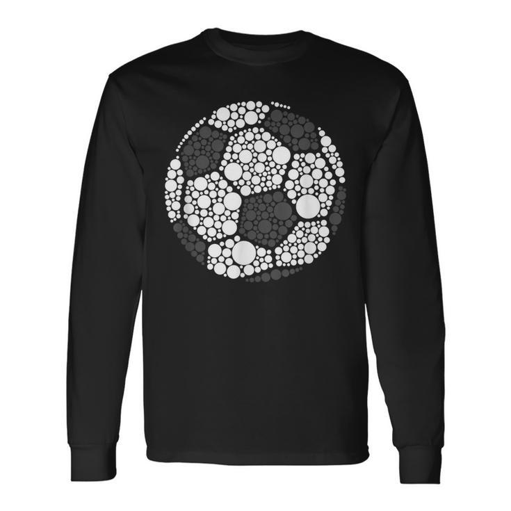 Polka Dot Football Soccer Lover Happy Dot Day Sport Ball Long Sleeve T-Shirt