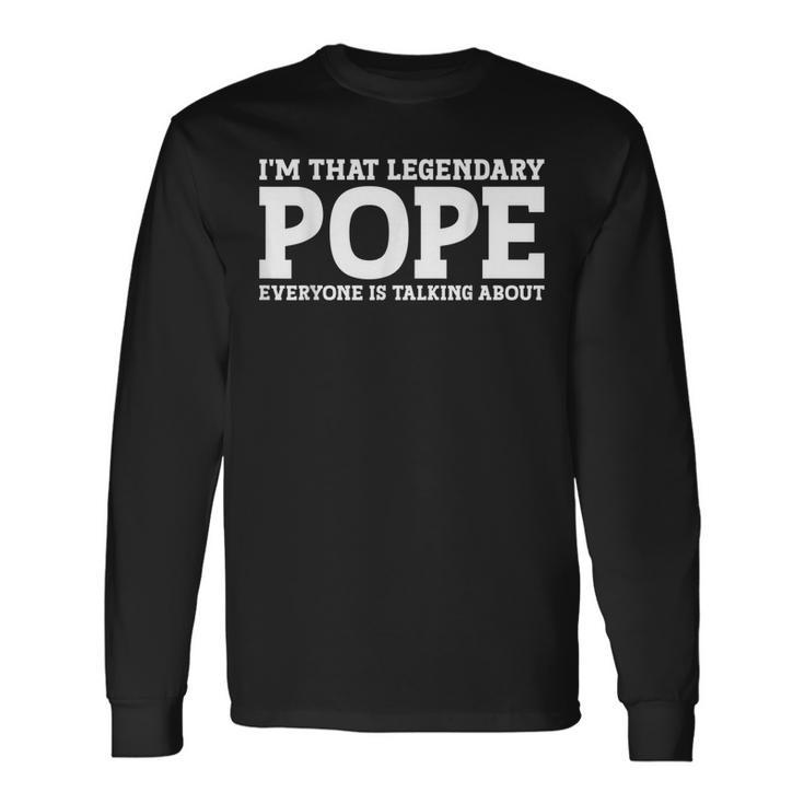 Pope Surname Team Last Name Pope Long Sleeve T-Shirt T-Shirt