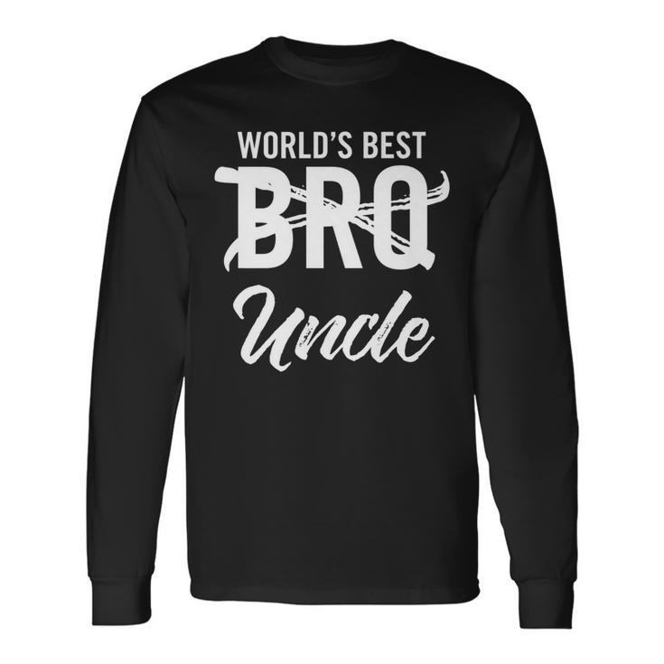 Pregnancy Announcement Uncle Worlds Best Bro Uncle Long Sleeve T-Shirt T-Shirt