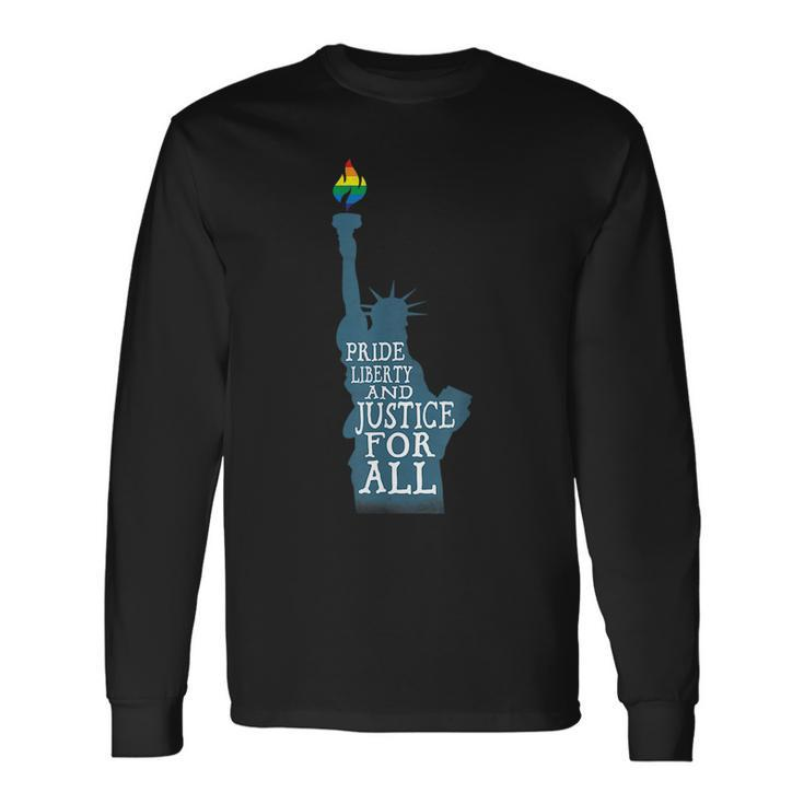 Pride Liberty And Justice For All Lgbt Pride Long Sleeve T-Shirt T-Shirt