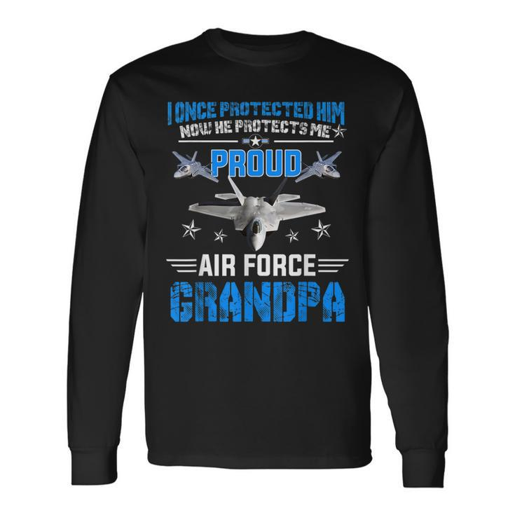 Pride Military Proud Grandpa Air Force Long Sleeve T-Shirt T-Shirt