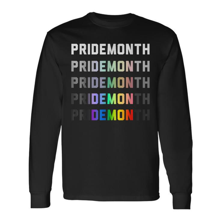 Pride Month Demon Lgbt Gay Pride Month Transgender Lesbian Long Sleeve T-Shirt T-Shirt