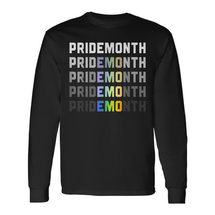 Pride Month Emo Demon Lgbt Gay Pride Month Transgender Long Sleeve T-Shirt