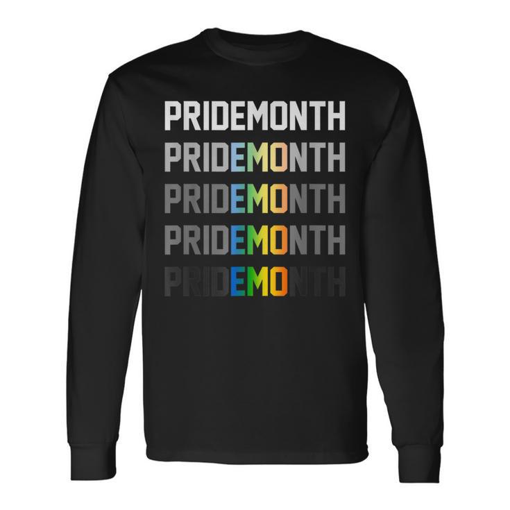 Pride Month Emo Emo Pridemonth Emo Lgbt Supporting Long Sleeve T-Shirt ...