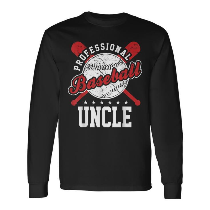 Professional Baseball Uncle Team Sport Long Sleeve T-Shirt T-Shirt