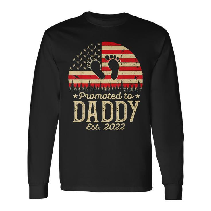 Promoted To Daddy 2022 First Time Fathers Day New Dad Long Sleeve T-Shirt T-Shirt Gifts ideas