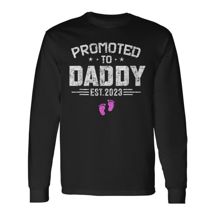 Promoted To Daddy Its A Girl 2023 New Dad Fathers Day Long Sleeve T-Shirt T-Shirt