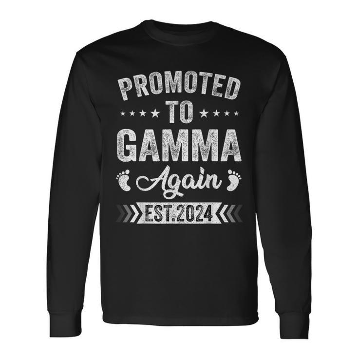 Promoted To Gamma Again Est 2024 Announcement Long Sleeve T-Shirt