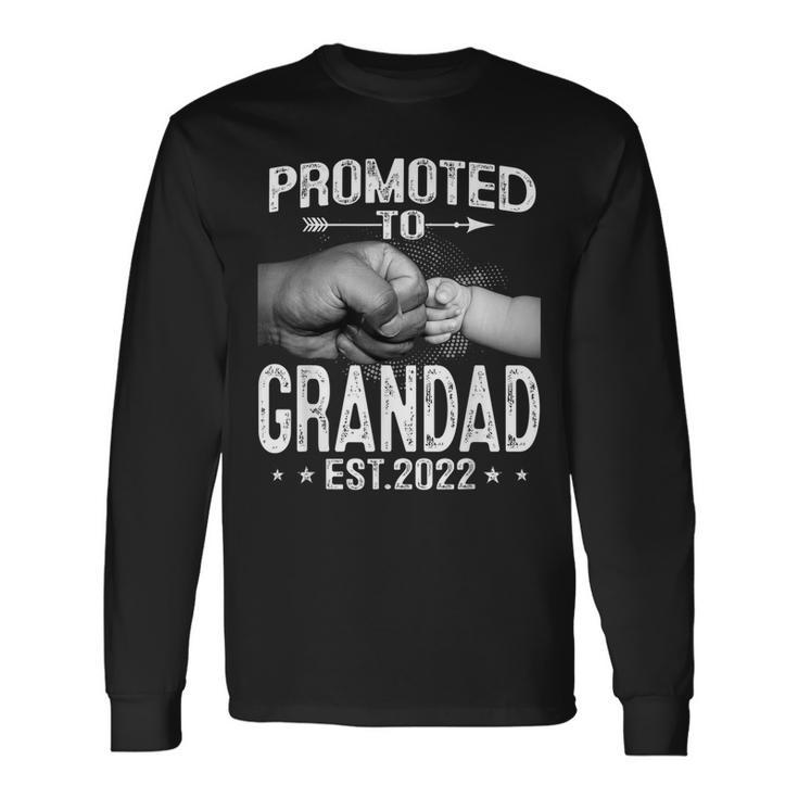 Promoted To Great Grandad 2022 Fathers Day First New Grandpa Grandpa Long Sleeve T-Shirt T-Shirt