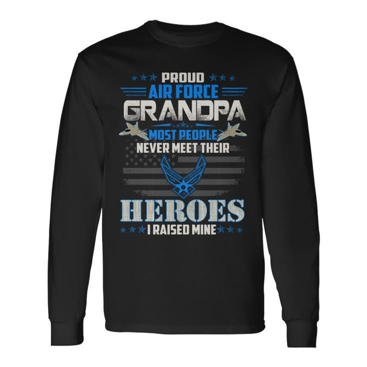Proud Air Force Grandpa Usair Force Veterans Day Long Sleeve T-Shirt T-Shirt