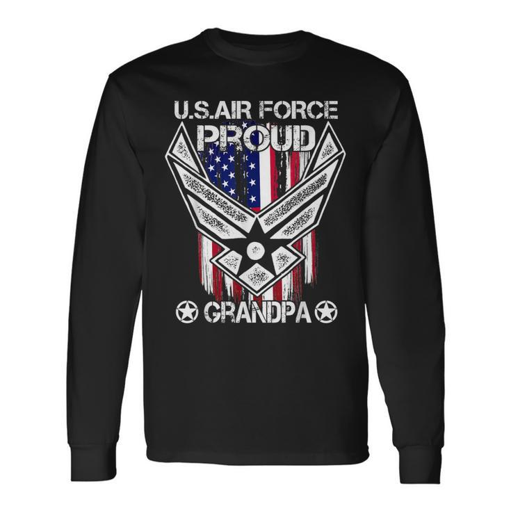 Proud Air Force Grandpa Veteran Pride Long Sleeve T-Shirt T-Shirt