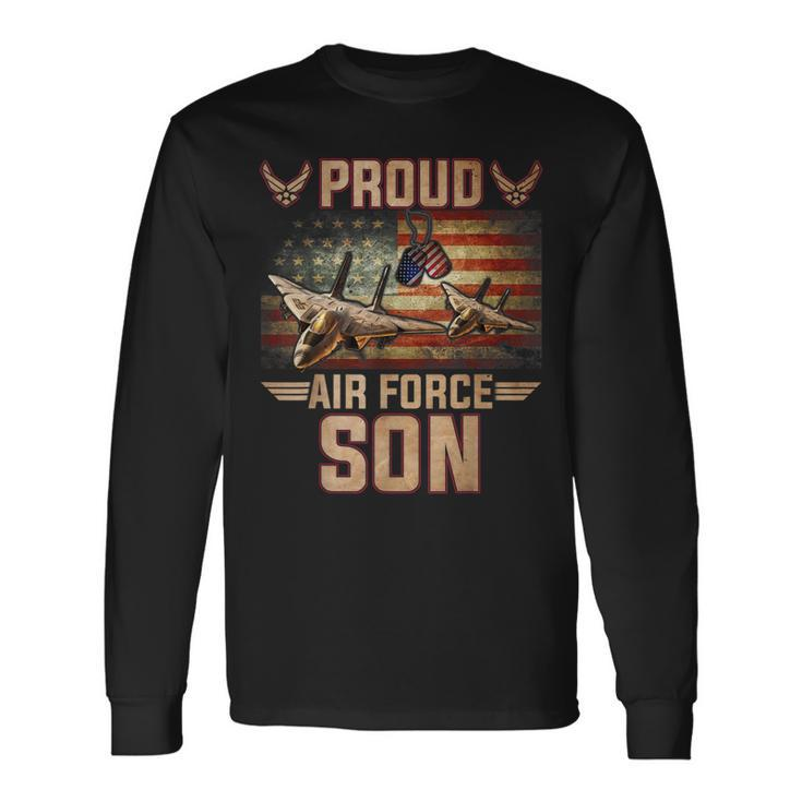 Proud Air Force Son Veteran Pride Long Sleeve T-Shirt T-Shirt