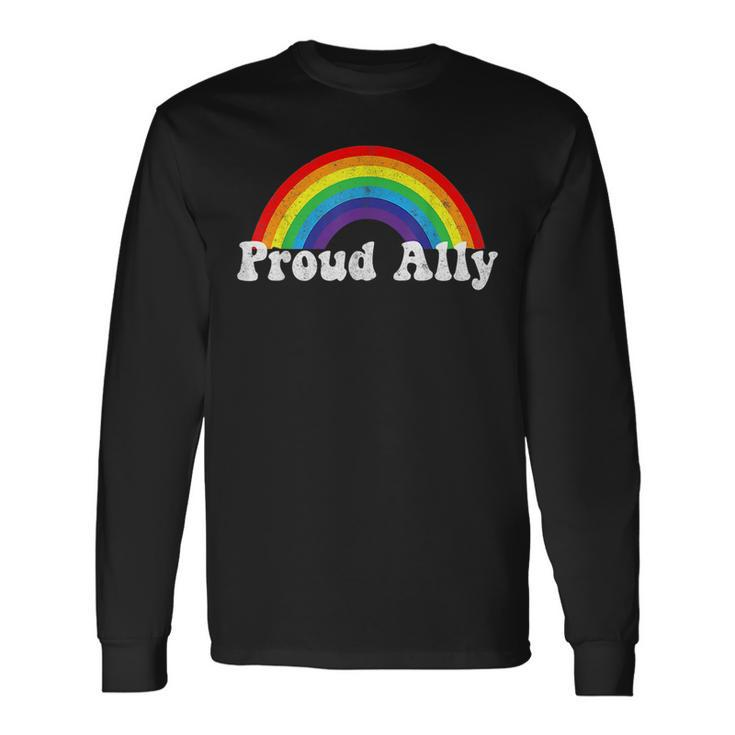 Proud Ally Lgbtq Lesbian Gay Bisexual Trans Pan Queer Long Sleeve T-Shirt T-Shirt Gifts ideas