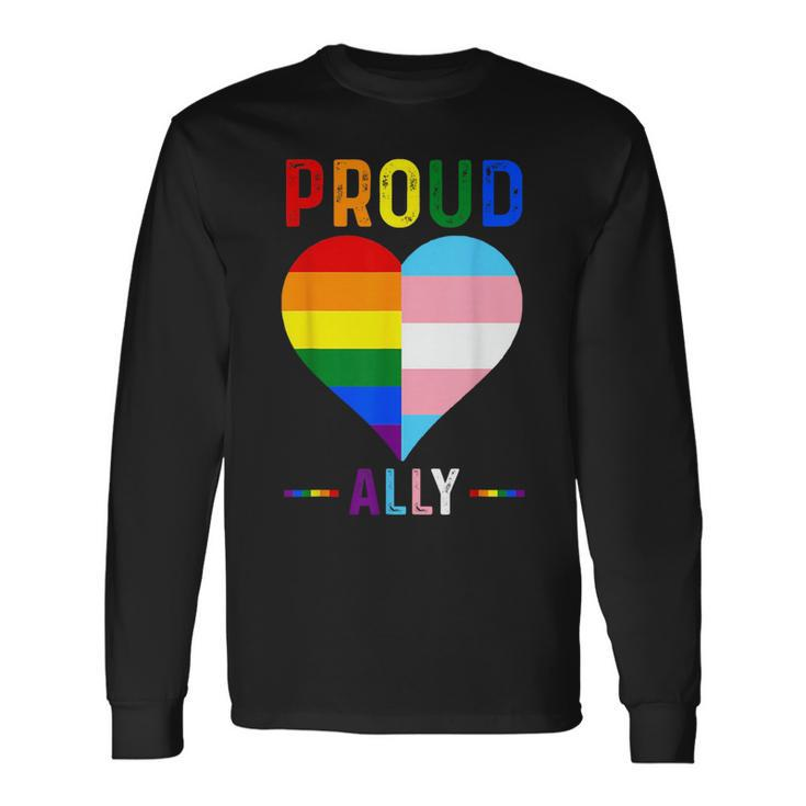 Proud Ally Lgbtq Pride Month Lgbt Flag Proud Ally Long Sleeve T-Shirt T-Shirt