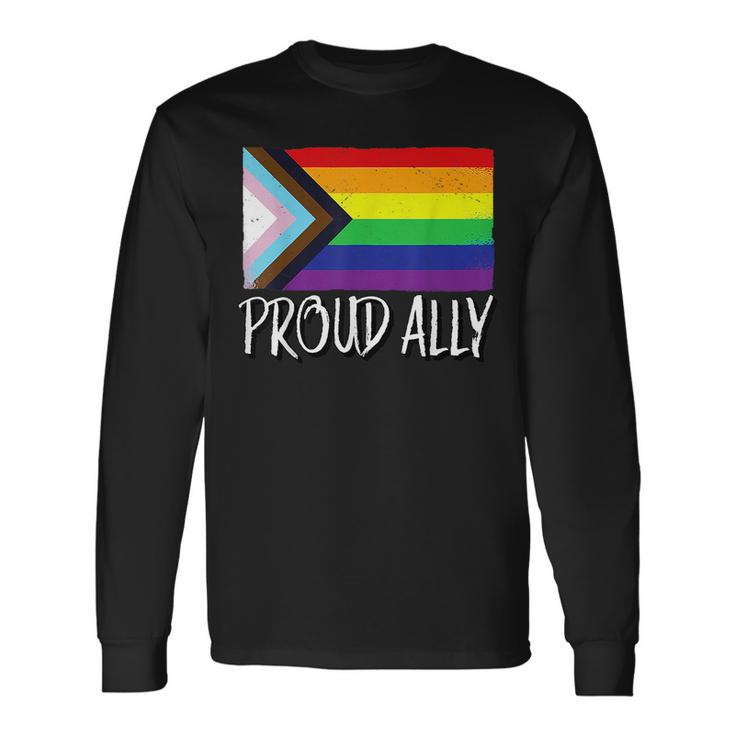 Proud Ally Pride Month Lgbt Transgender Flag Gay Lesbian Long Sleeve T-Shirt T-Shirt