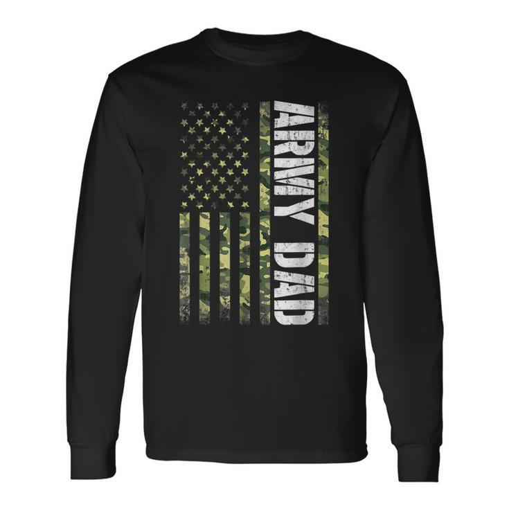 Proud Army Dad United States Usa Flag For Fathers Day Long Sleeve T-Shirt T-Shirt