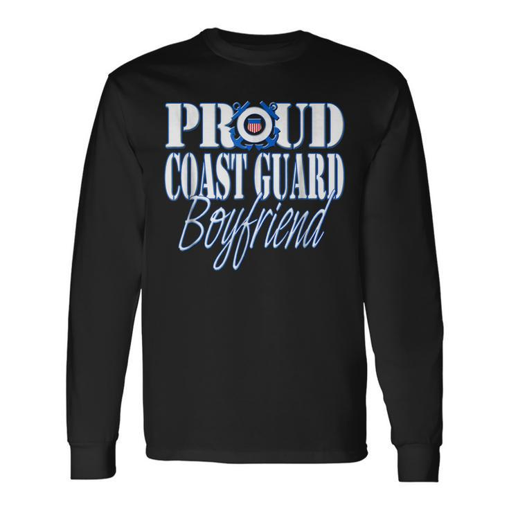 Proud Coast Guard Boyfriend Us Military Military Long Sleeve T-Shirt T-Shirt