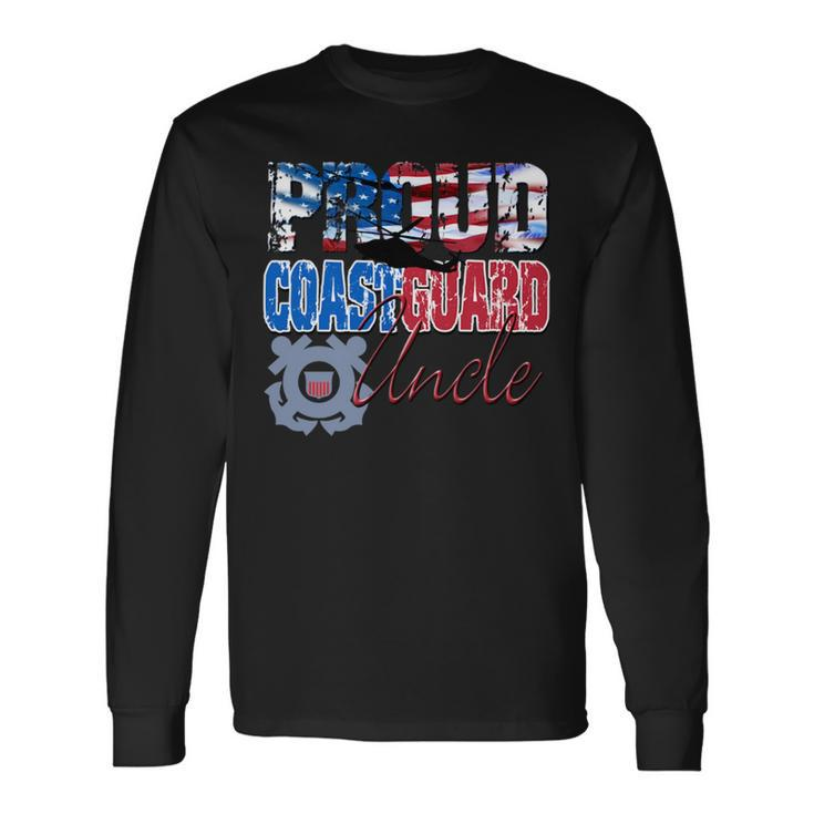 Proud Coast Guard Uncle Patriotic Patriotic Long Sleeve T-Shirt T-Shirt