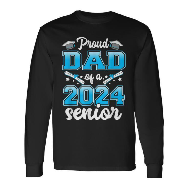 Proud Dad Of A Class Of 2024 Senior Heart Graduation Long Sleeve T-Shirt T-Shirt Gifts ideas