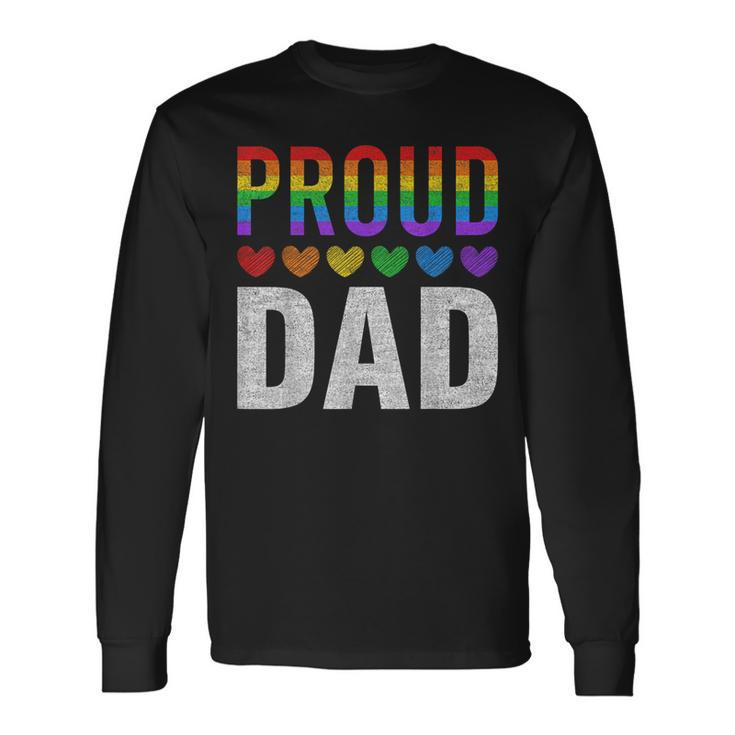 Proud Dad Of Gay Lesbian Lgbt Matching Pride Ally Long Sleeve T-Shirt T-Shirt