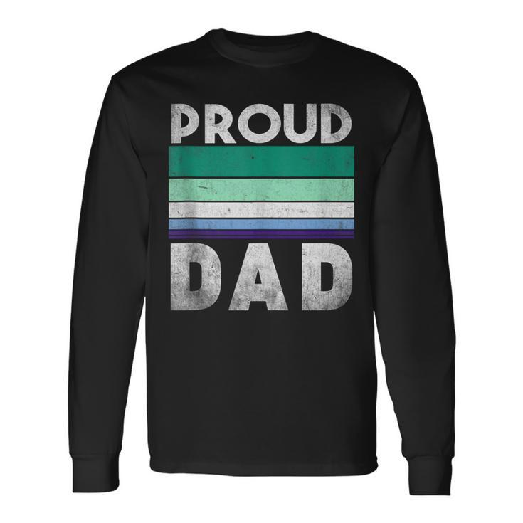 Proud Dad Mlm Pride Lgbt Ally Gay Male Mlm Flag Long Sleeve T-Shirt T-Shirt