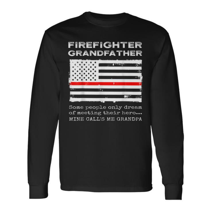 Proud Firefighter Grandfather Fireman Grandpa Long Sleeve T-Shirt T-Shirt