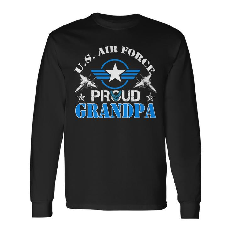 Proud Grandpa Us Air Force Usaf Veteran Long Sleeve T-Shirt T-Shirt