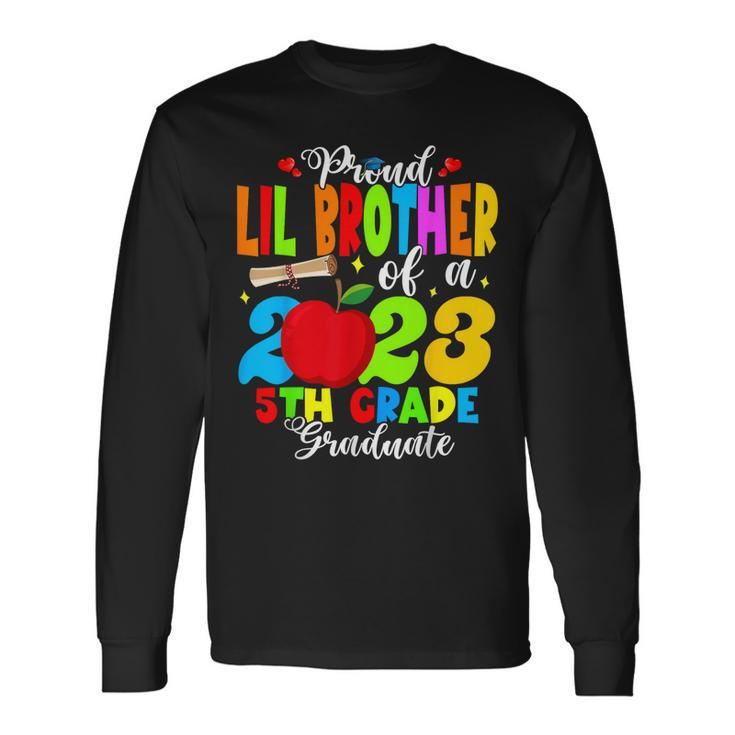 Proud Lil Brother Of A Class Of 2023 5Th Grade Graduate Long Sleeve T-Shirt T-Shirt